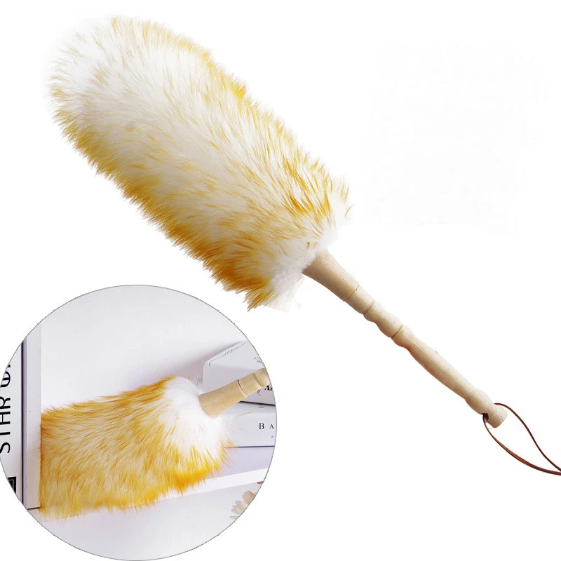 Wool Duster Household Cleaning Dust Duster Brush Car Cleaning Sweeping Dust Home Daily Use Washable Clean Houseware Tools