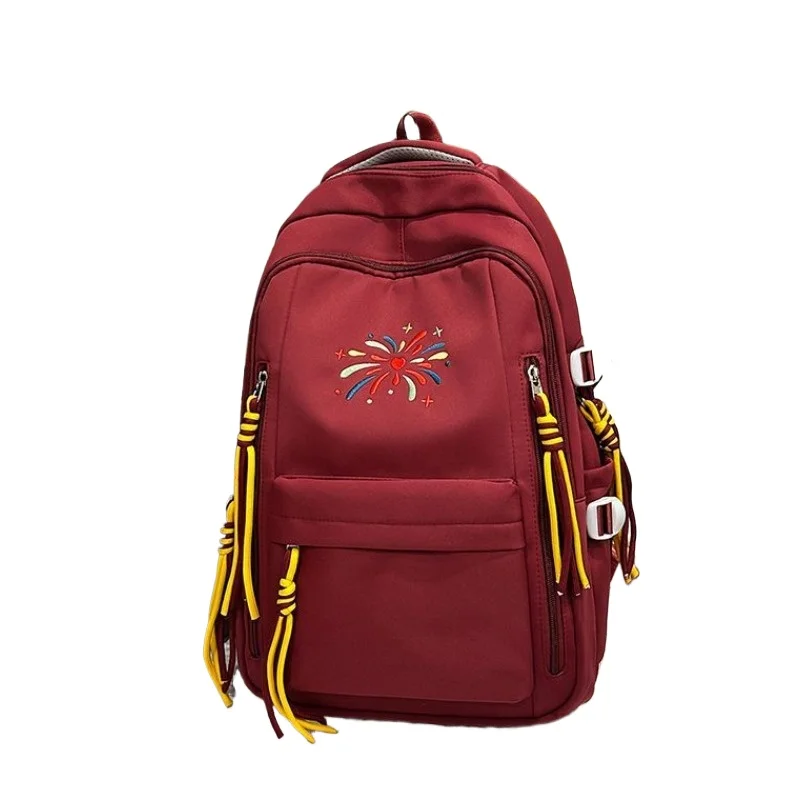 Ins High School Students High Value Design Backpack Large Capacity Simple Versatile Schoolbag Korean Junior High School Backpack