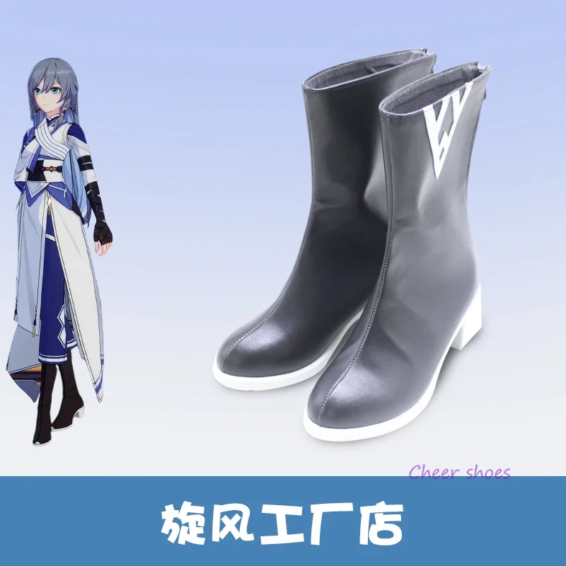 FuHua Cosplay Sapatos para Mulheres, Anime Sapatos de Halloween, Cosplay Costume Prop, Honkai Impact 3rd, Botas de Quadrinhos