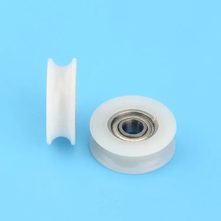 5pcs 3*13.5*4.3mm U groove miniature roller 3mm diameter rope wire wheel R1.5MM plastic coated 693ZZ bearing pulley