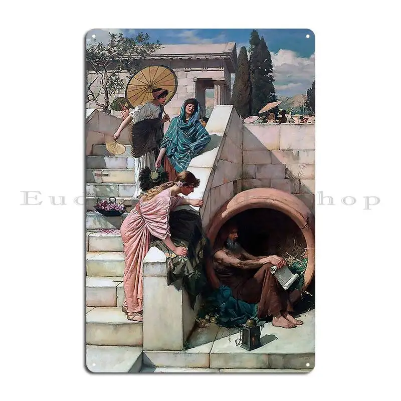 Diogenes Cynical Philosopher Metal Signs Classic Customize Club Plaques Garage Club Tin Sign Poster