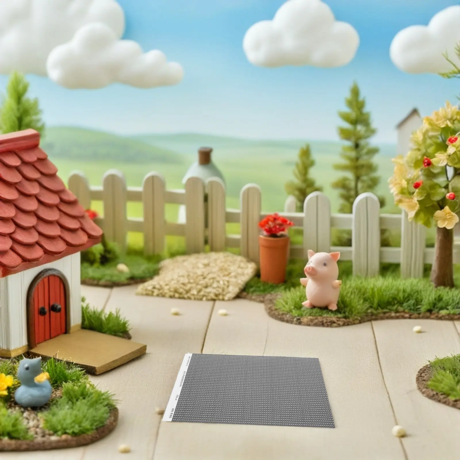 

2 Sheets Building Roofing Material Miniature Roof Stickers 11.8x8.3 Self Adhesive Mini House Roof Tiles for DIY Architectural