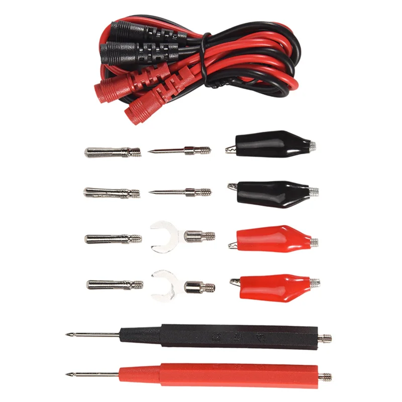 AC88-16Pcs Multimeter Test Probe Test Leads Kit Replace Test Wires Probes For Digital Multimeter Crocodile Clips U Type Probe