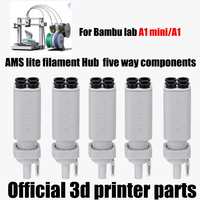 For Bambu Lab 3D printer AMS Lite Filament Hub Five way components switch consumables multi-color printing For A1/A1 Mini Parts