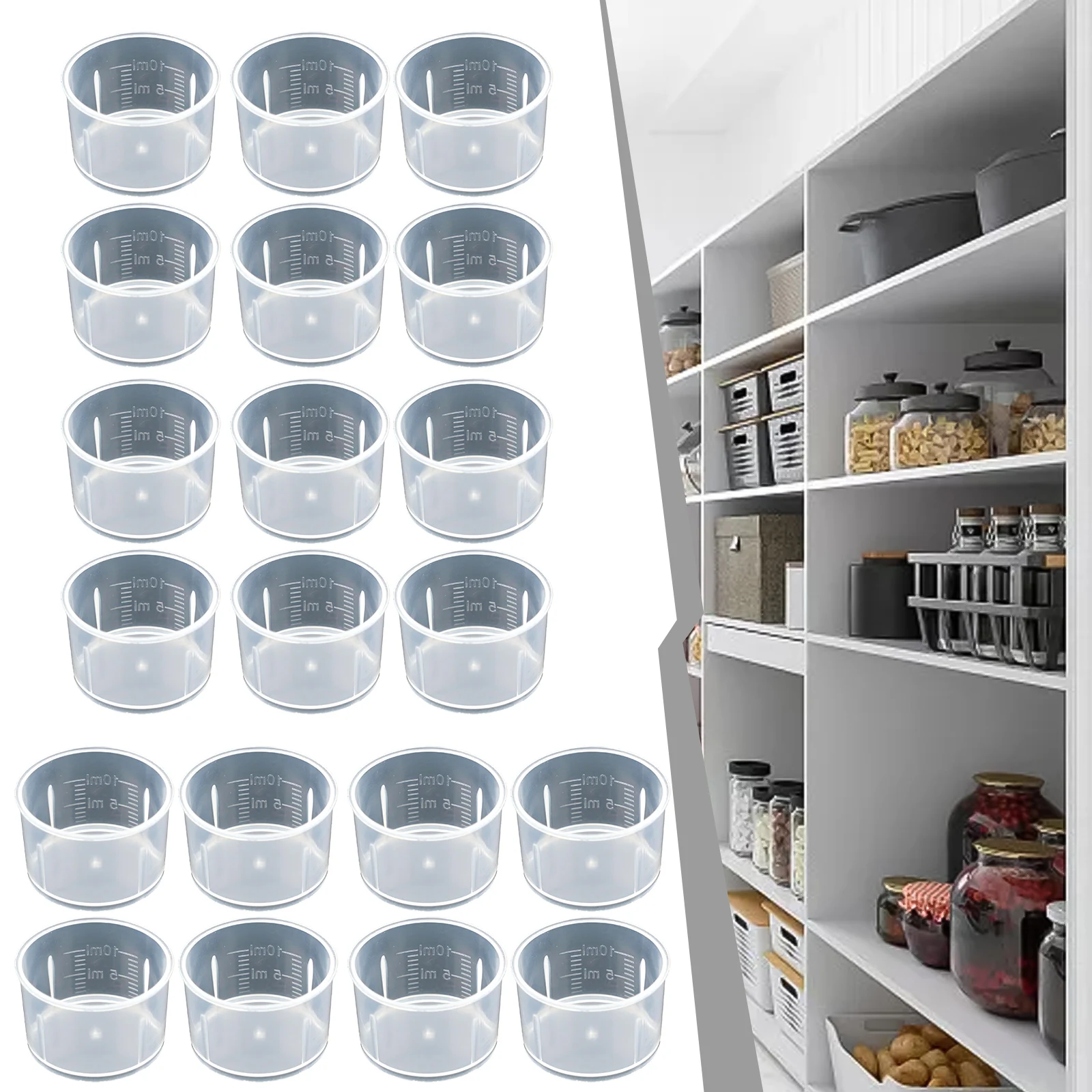 

Scales Cup Measure Cups Widely Used In Kitchens Or Laboratories Light Weight Plastic Transparent 10ml/20ml/30ml