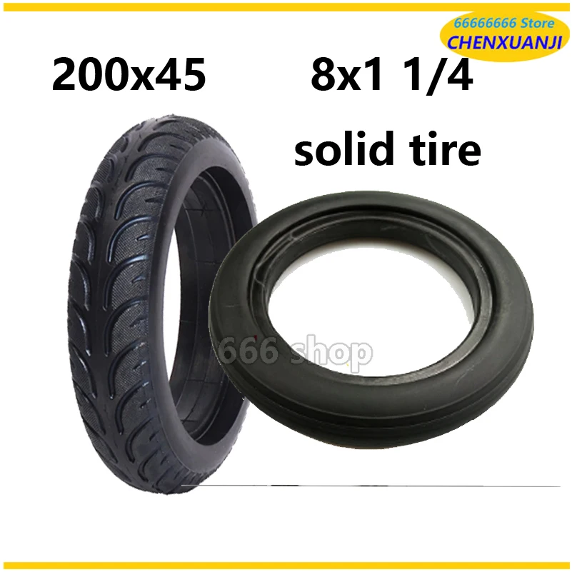 8x1 1/4 (200x45) Electric Scooter Solid Tyre 8*1 1/4 200*45 Non Inflation Solid Tyre 8 Inch Tyre