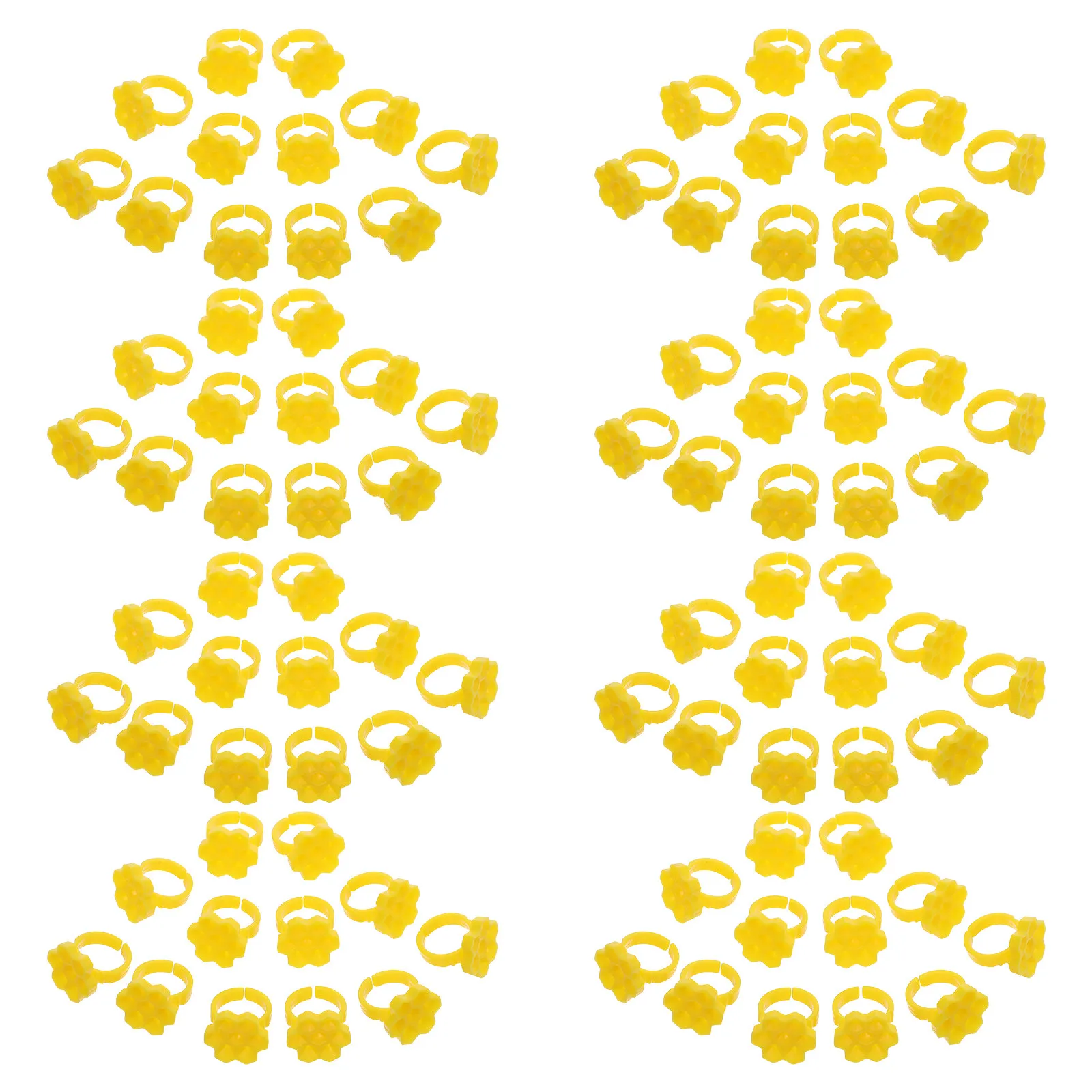 250Pcs Hexagon Lash Glue Cup for Eyelash Extensions Precision Application Glue Holder Ring Cup Portable Blossom Honeycomb Design