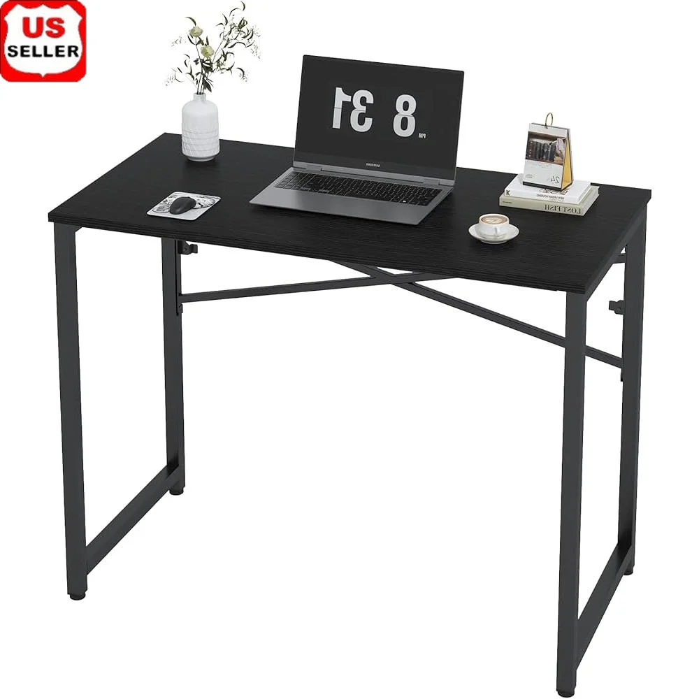 

Foldable Computer Desk Small Space Office Table No Assembly Required Multi-Function Study Writing Gaming Workstation Portable