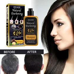 Hair Darkening Shampoo Repair Gray White Natural Color Dye Anti Scalp Itchy Care Dandruff Removal Polygonum Black Hair Shampoo
