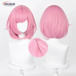 Ootori Emu Cosplay Wig Anime Project SEKAI COLORFUL STAGE! Short Pink 2 Styles Heat Resistant Synthetic Hair Wigs + Wig Cap