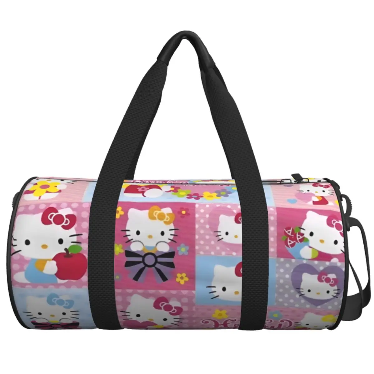 

Hello Kitty Kawaii Cartoon Travel Bag Large Capacity Sport Bags Waterproof Male Female Custom Gym Bag Training Fitness Bag