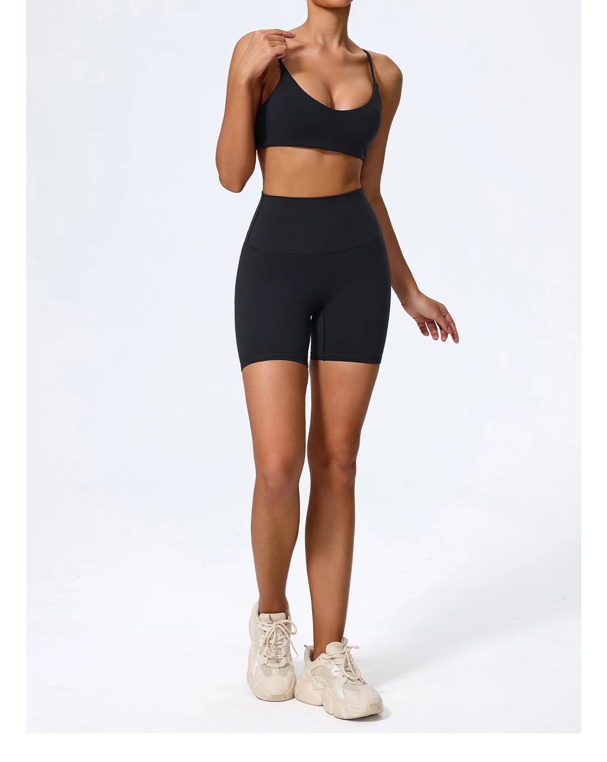 Ctenkevet Sommer Damen 2-teiliges Ärmelloses Sportset, Zweiteiliges Yoga-Set für Frauen, Hochgeschnittene Atmungsaktive Leggings, Sportbekleidung für Damen – Detail 32