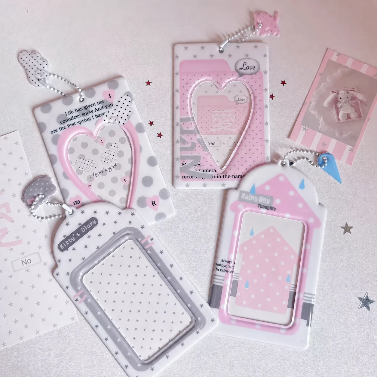 Id Card Holder Versatile Transparent Card Sleeve Card Storage Pendant Cute For Daily Use Casual Travel Access Cards