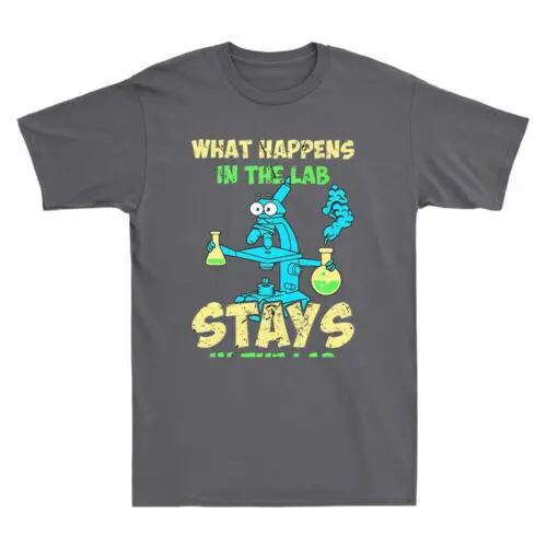 

What Happens In The Lab Stays In The Lab Funny Science Nerd Vintage Men T-Shirt