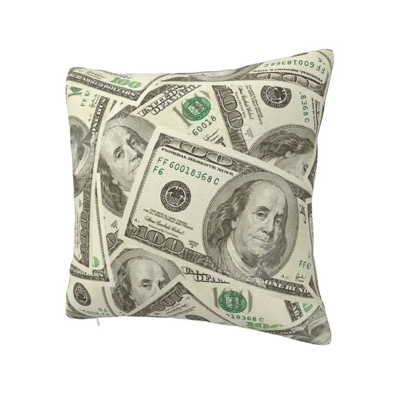 100 Dollar Bills Nordic Throw Pillow Covers Home Decorative Money Cushions for Sofa