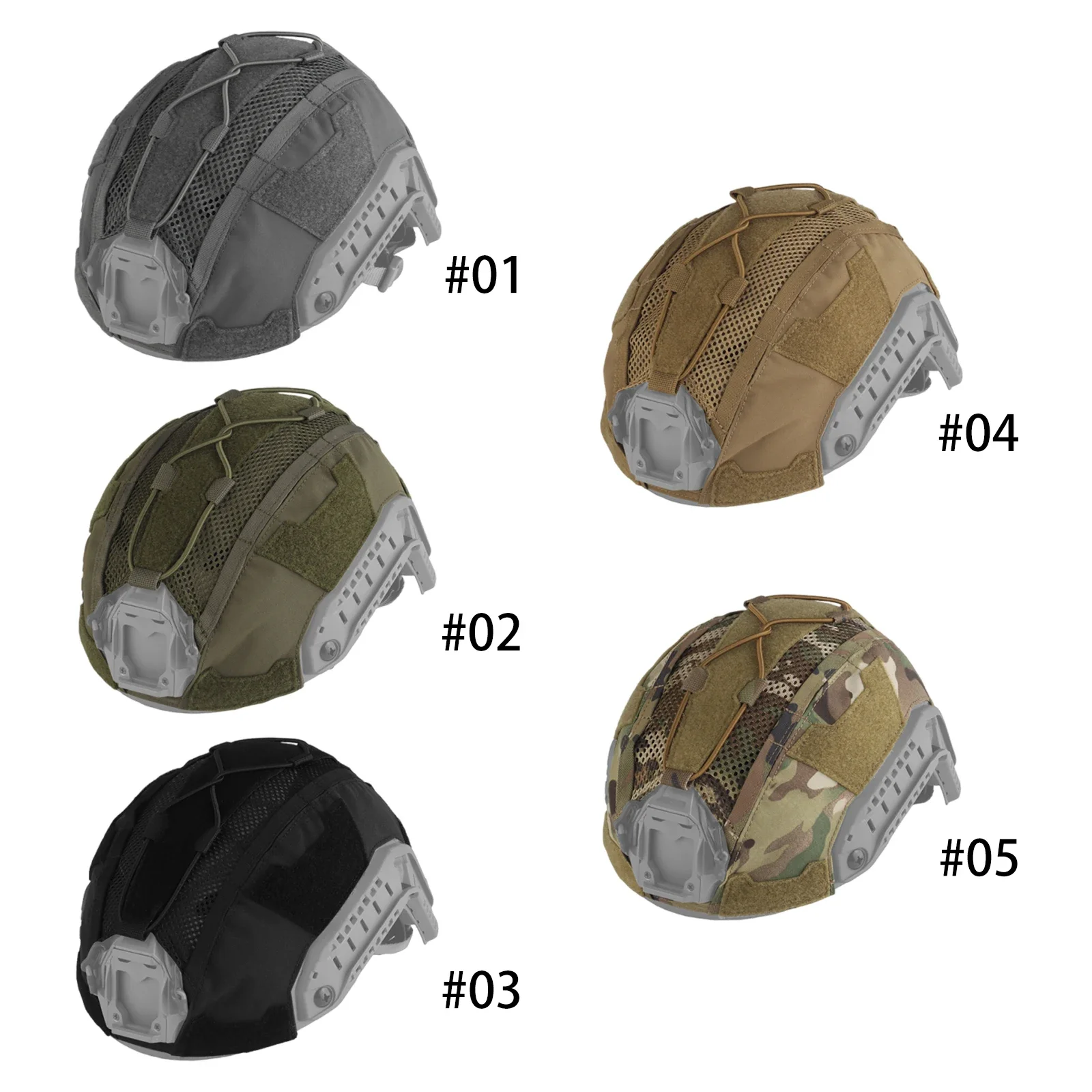 For WOSPORT FAST SF Airsoft Paintball Helmet Cover with Elastic Fixed Cord Fixation Helmets Cloth for GEN4 Outdoor Airsoft Gear