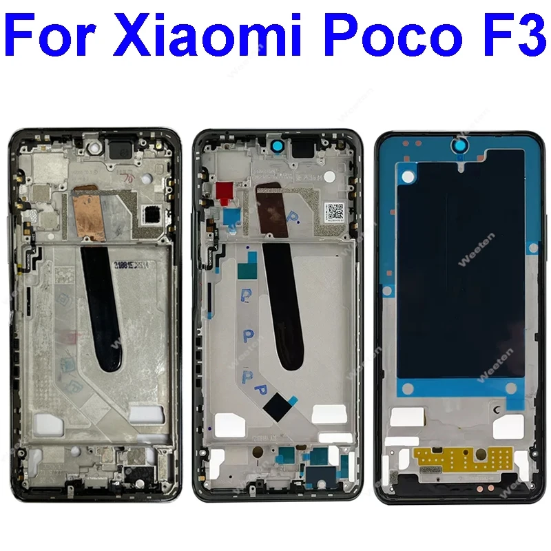 Middle Frame Housing For Xiaomi POCO F3 M2012K11AG Front LCD Frame Holder Cover Middle Housing Cover Bezel Repair Parts