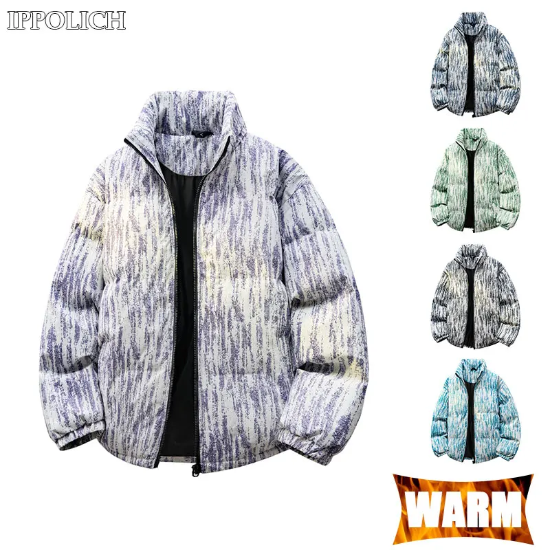 Unisex Warm Jacket Warm Windproof Stand Collar Casual Sport Jacket Winter Outdoor Casual Sport Running Hiking Warm Jacket Couple