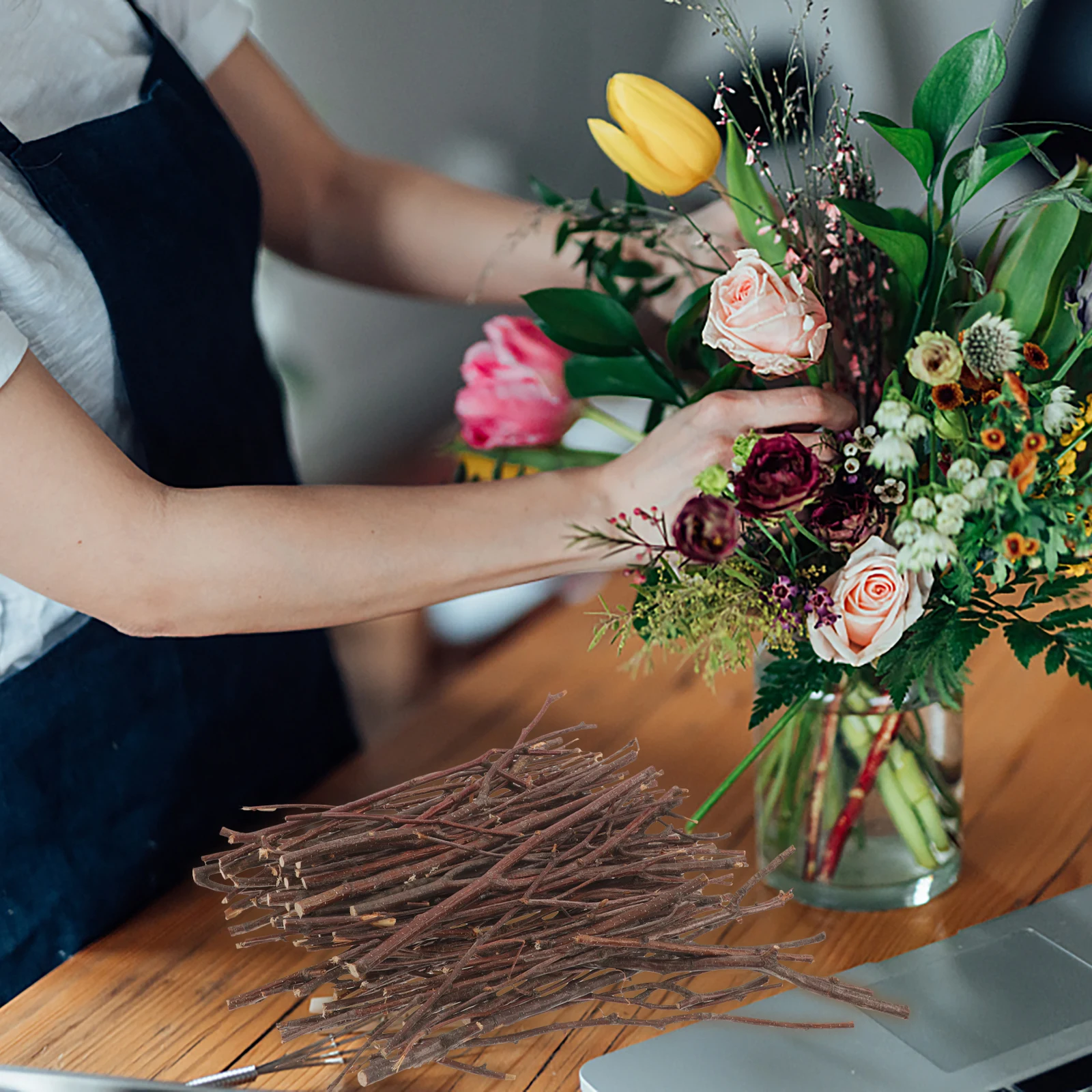 

1Set Dry Branches Natural Wood Sticks for DIY Crafts Floral Arrangement Home Decoration Log Twigs Log Wood Sticks