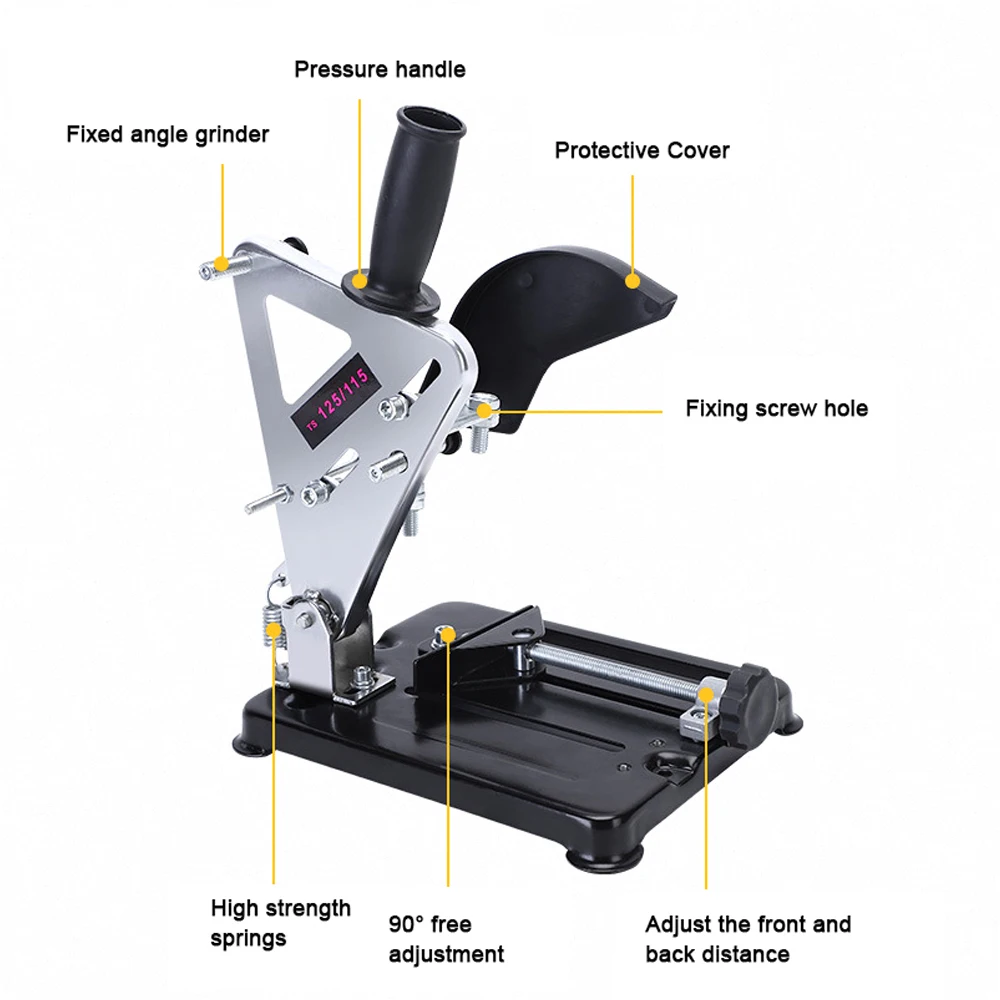 Angle Grinder Stand Base Metal Cutting Machine Bracket Holder for 100 115 125mm Type Angle Grinding Device Professional Woodwork
