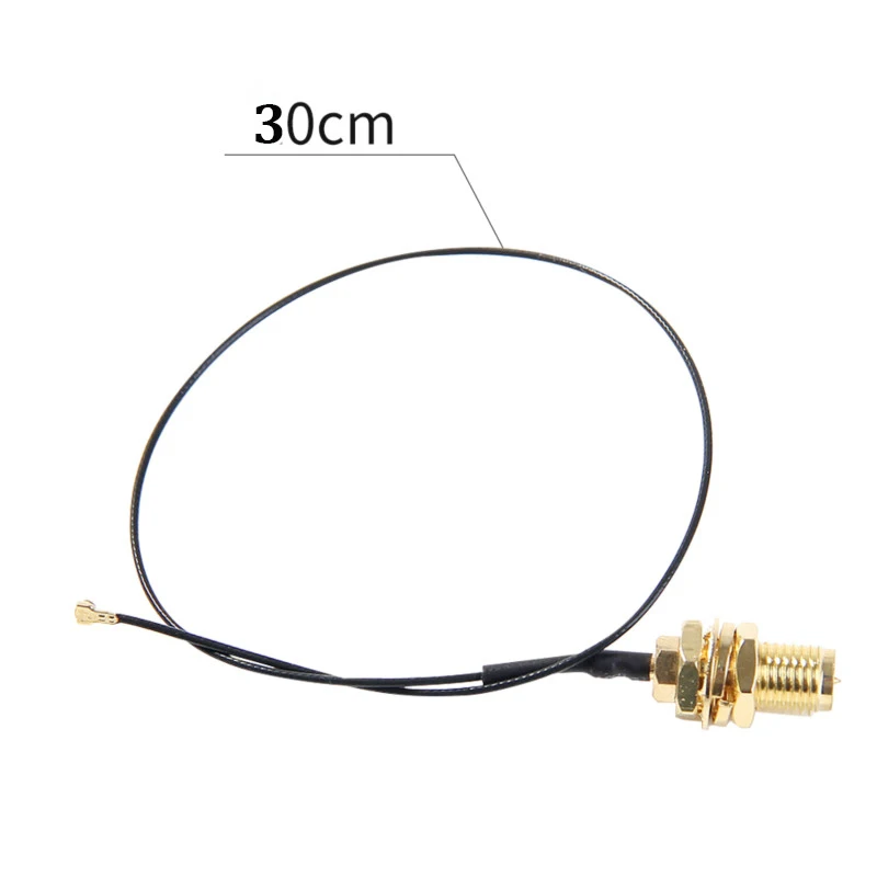 2pcs 30cm IPEX 4 MHF4 to RP-SMA 0.81mm RF Pigtail Cable Antenna For M.2 WiFi Card Intel AX210 AX200 9260NGW 8260NGW 8265NGW