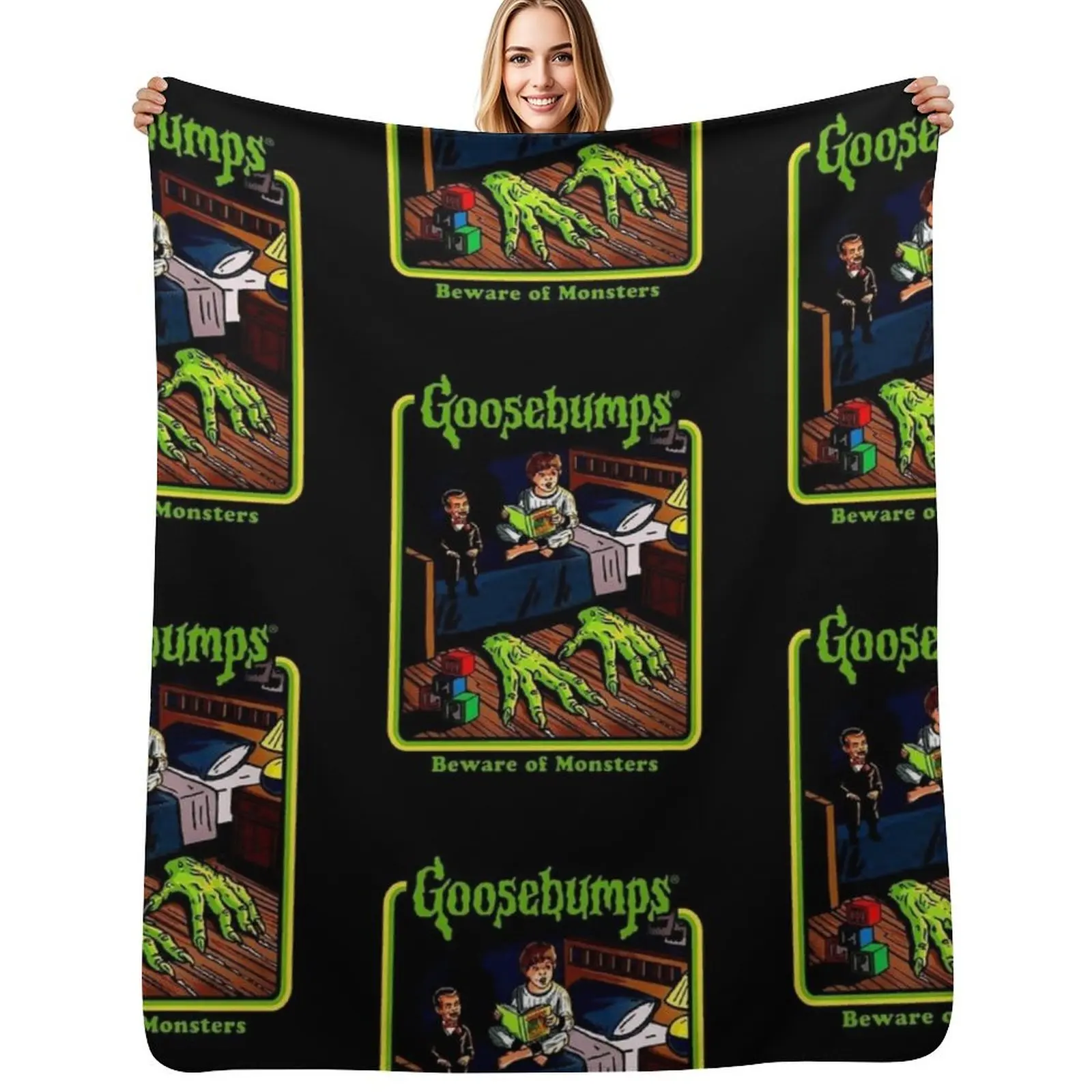 Goosebumps Bedtime Retro Scary Throw Blanket halloween Camping Thins Comforter Blankets For Baby Blankets