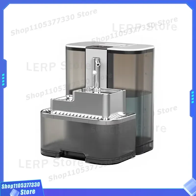 5L Automatic Pet Water Fountain Stainless Steel Flowing Drinking Dispenser for Cats Dogs Large Capacity No Filter Waste Tank