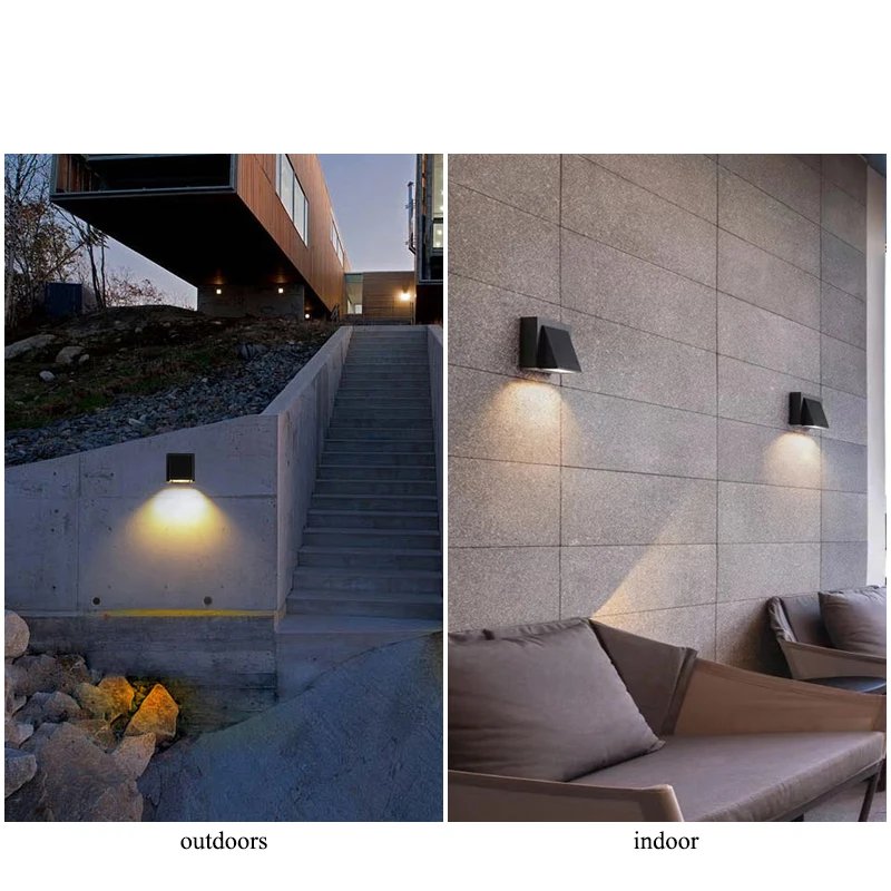 Waterproof Surface Mounted Wall Lamp Outdoor/ Indoor LED Wall Lamp 3W 6W AC85-265V Porch Light Garden Light