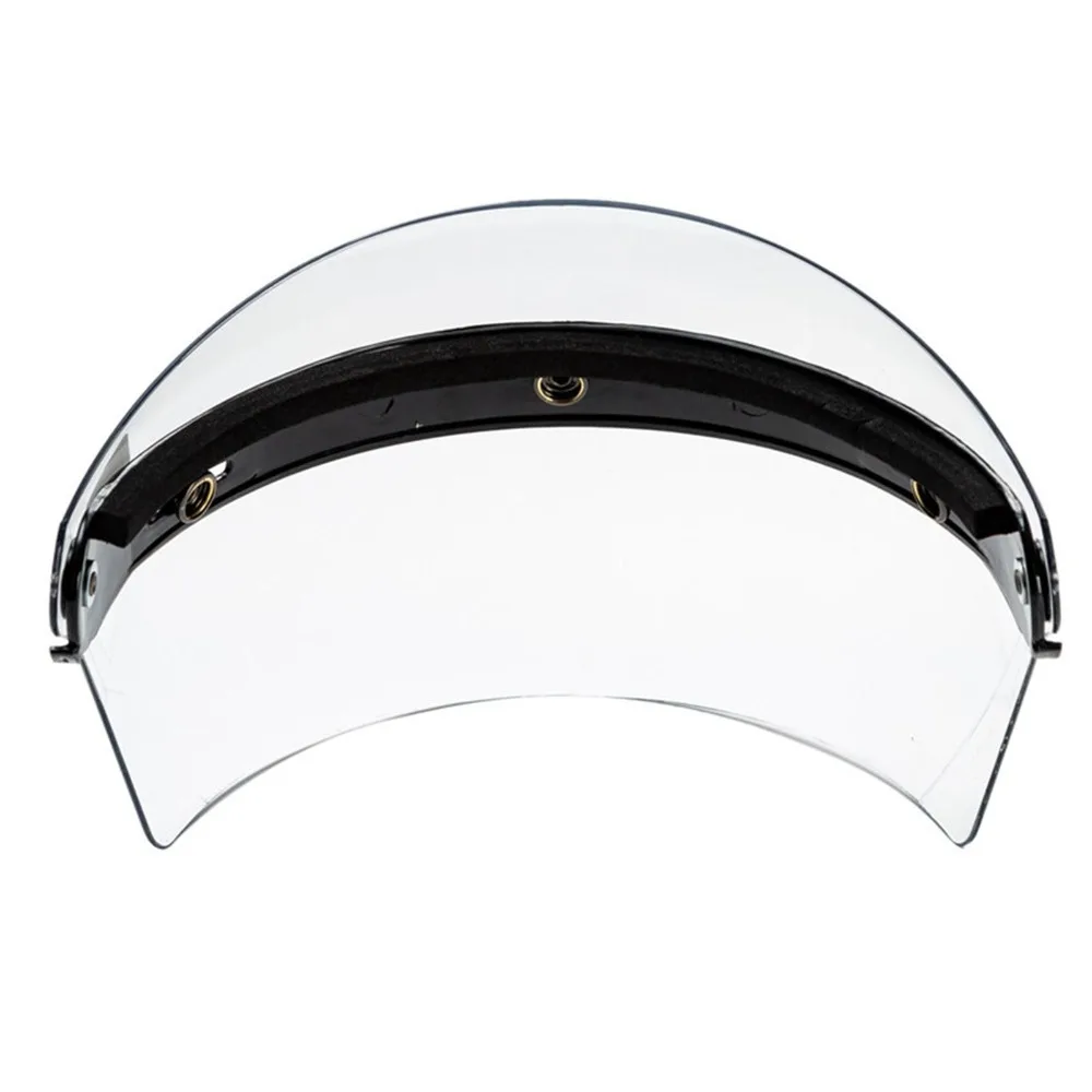 PC Full Face Motorcycle Parts Wind Shield Lens Motorcycle Open Face 3-Snap Helmet Visor