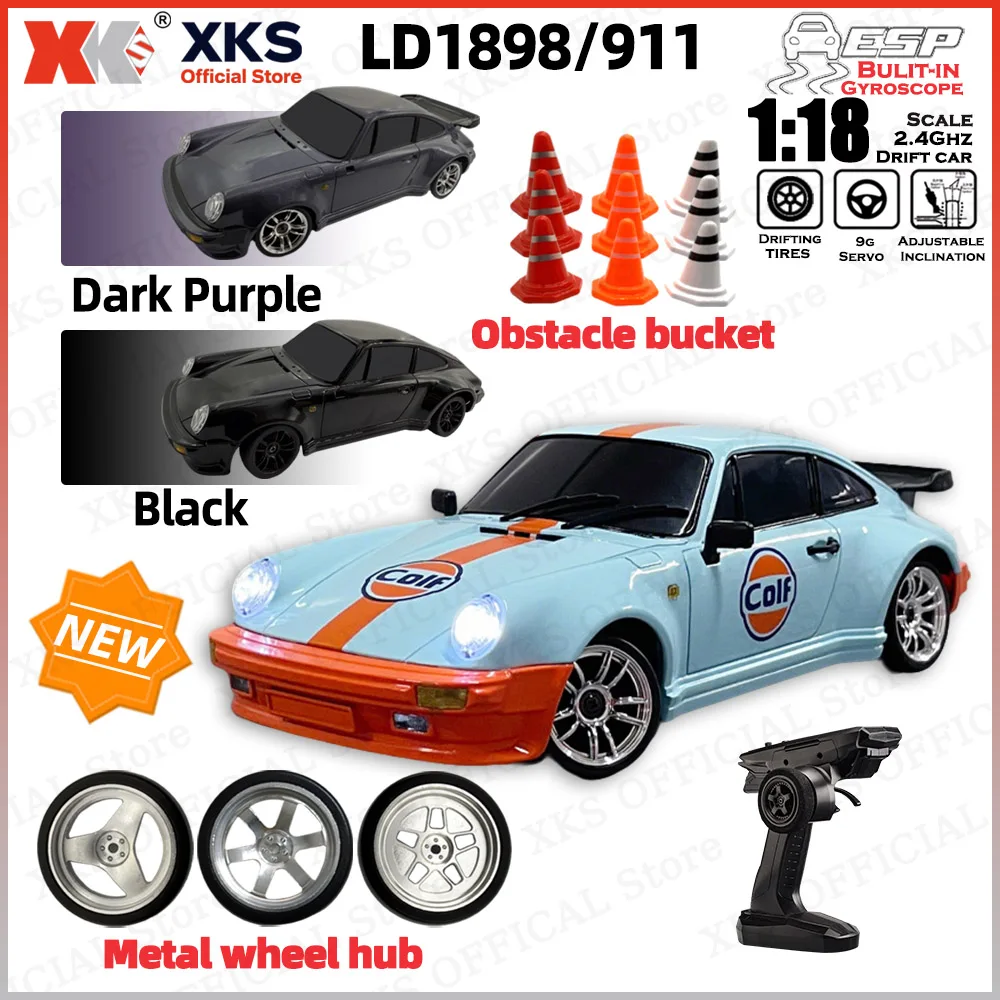 XKS LDR/C rc car Equipped with gyroscope Metal case LD1898 A98 rc car Drift Car rear-wheel drive Gift