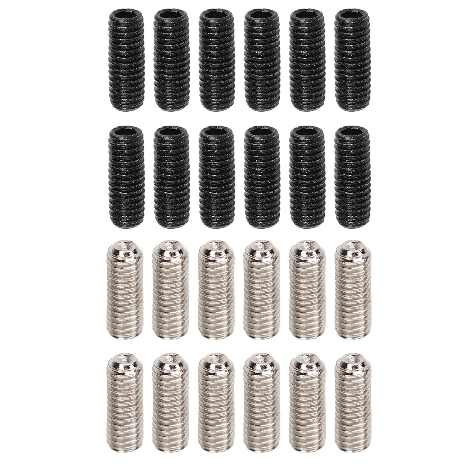 12Pcs Electric Guitar Bass Bridge String Saddle Adjust Height Hex Screws Tremolo Bridge Hexagon Screw Guitar Bridge Screw Set