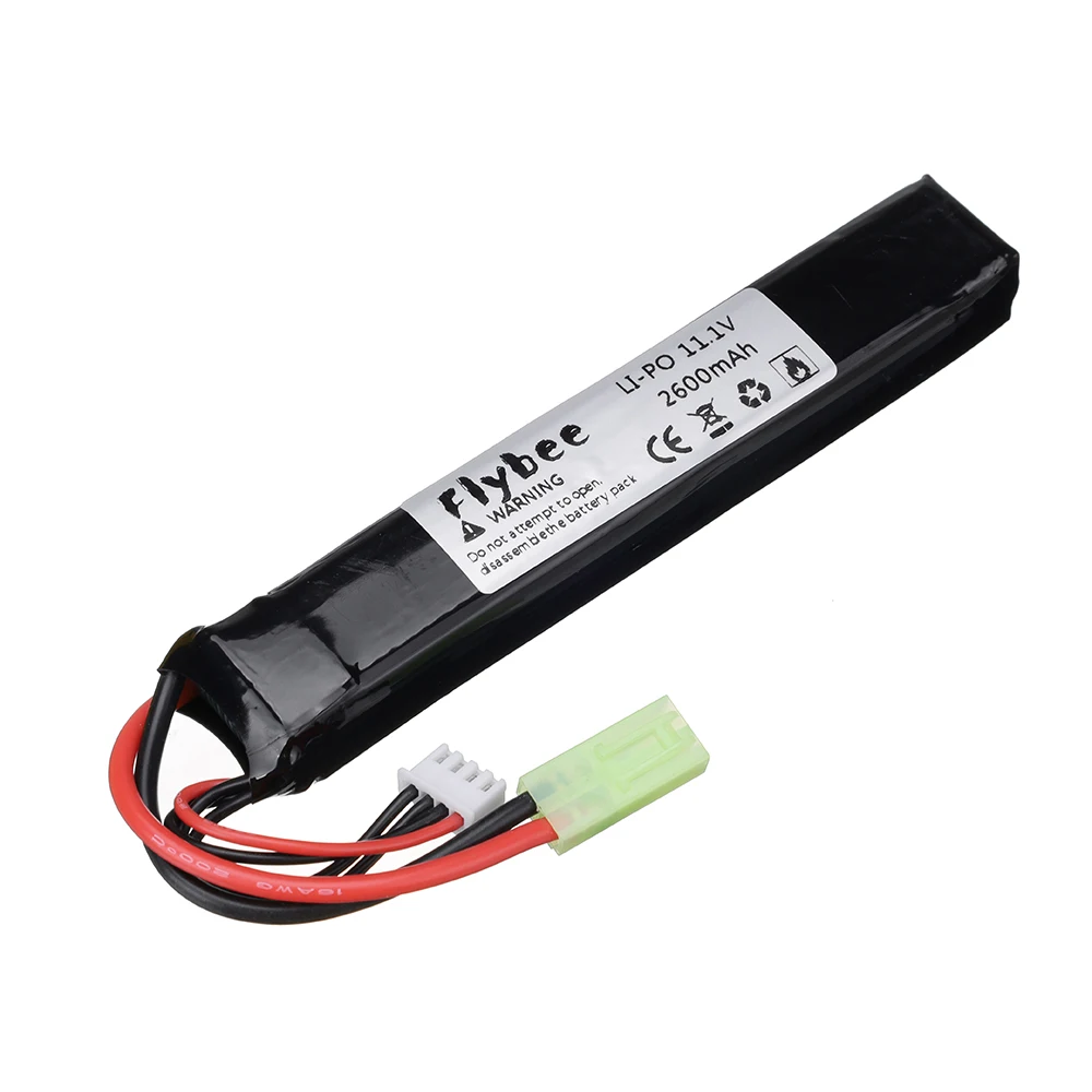 T/Tmaiya Plug 3S 11.1V 2600mAh LiPo akumulator do pistoletu na wodę Airsoft BB Air Pistol Electric Toys Guns Parts 11.1V Pistolet na wodę # 125 mm