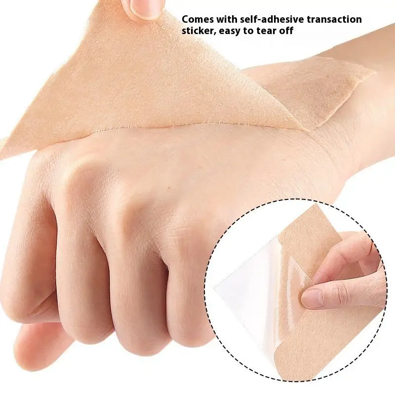 2/4 قطعة مربع مكافحة الاحتكاك الفخذ الشريط غير مرئية الفخذ التصحيح امتصاص العرق مكافحة الغضب الفخذ وسادة ملصق الإغاثة آلام الجسم #3