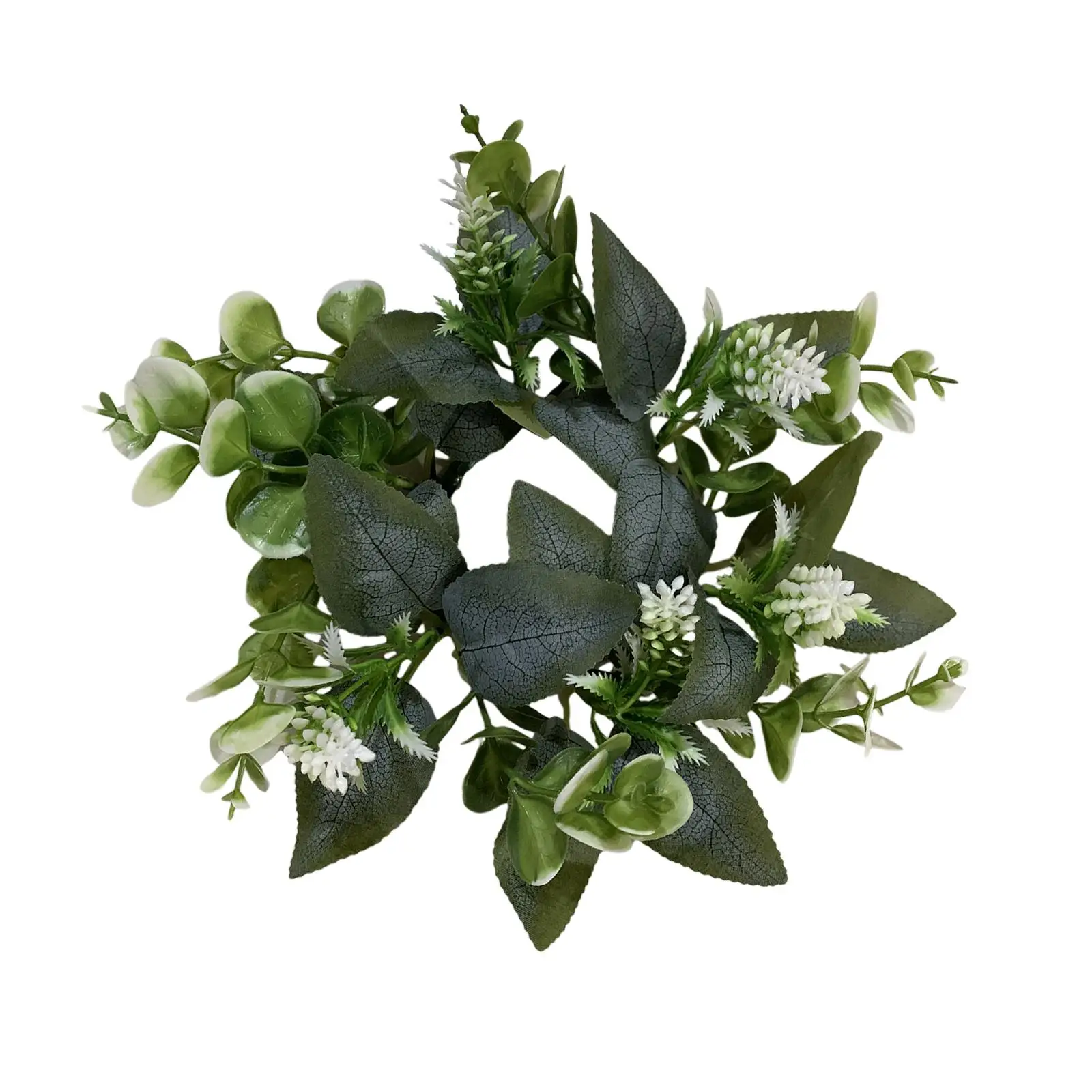 Candle Rings Eucalyptus Leaves Wreath for Thanksgiving Celebrations Banquet