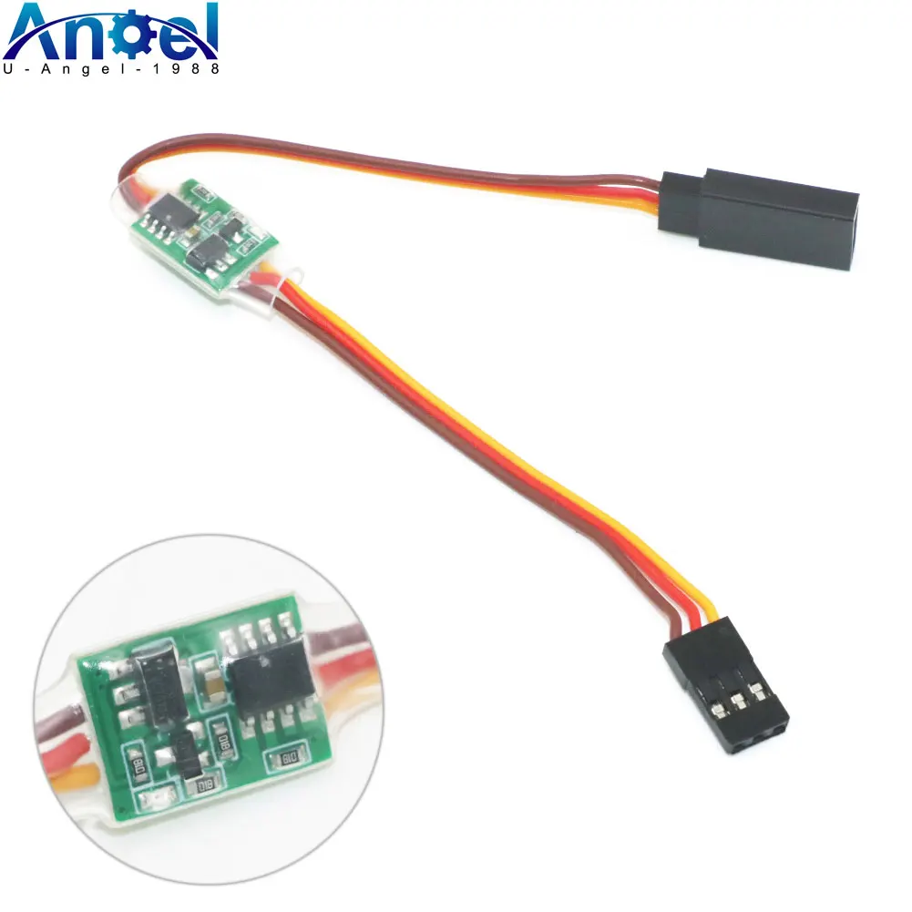 3.6V-24V Servo Signal Reverser Support High Voltage Compatible for All Servo for JR Futaba Aeroplane V-Tail