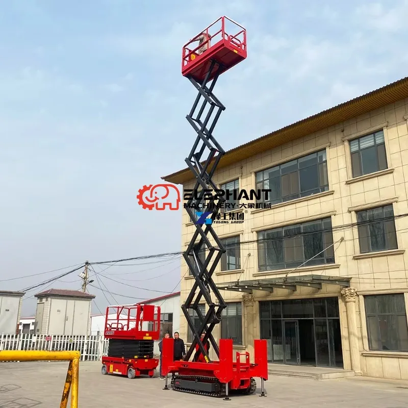 New 500kg 6m Telescopic Folding Electric Scaffold Portable Safe Customizable Mobile Hydraulic Scissor Lift Platform