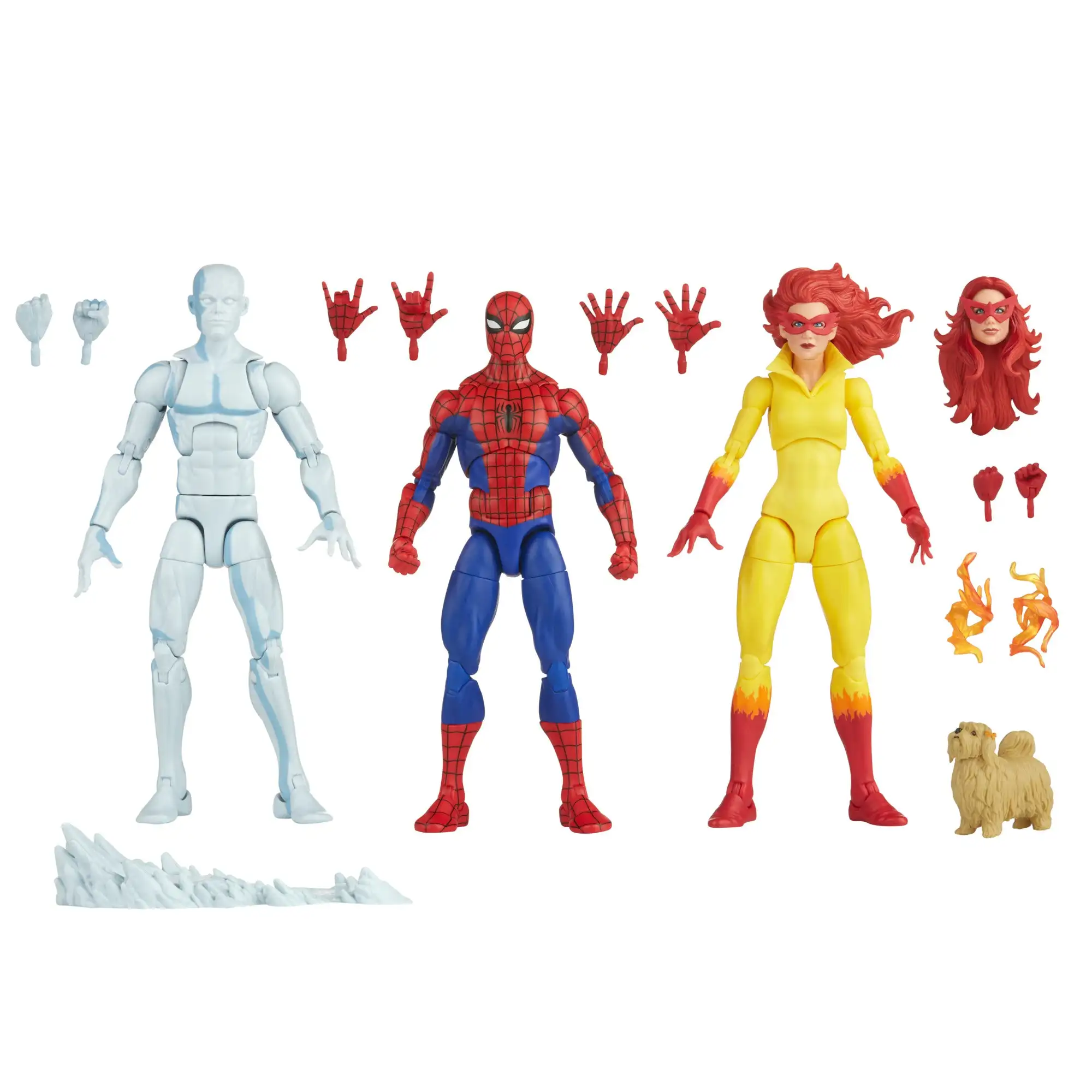 Marvel Legends Spiderman Friends Iceman Starfire 3-Pack 6