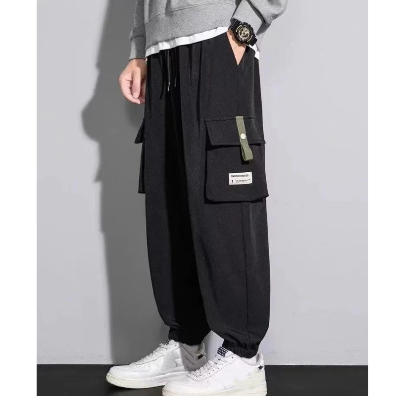 

Комбинезоны мужские со свободными карманами большого размера повседневные новые брюки спортивные модные брюки