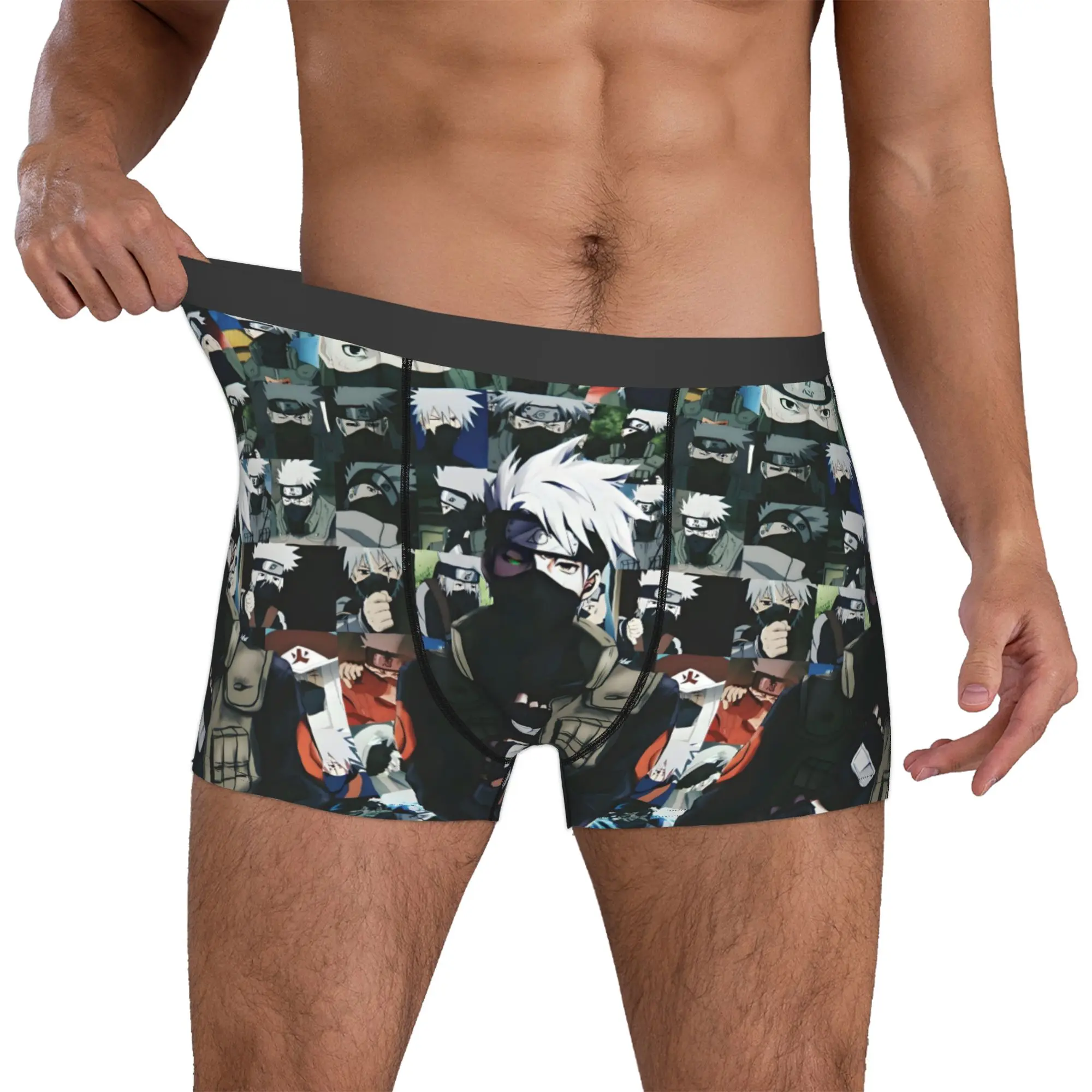 Shorts de boxeur personnalisés K-Kakashies H-Hatakes Mentor Game pour hommes, caleçons de dessin animé, sous-vêtements amusants
