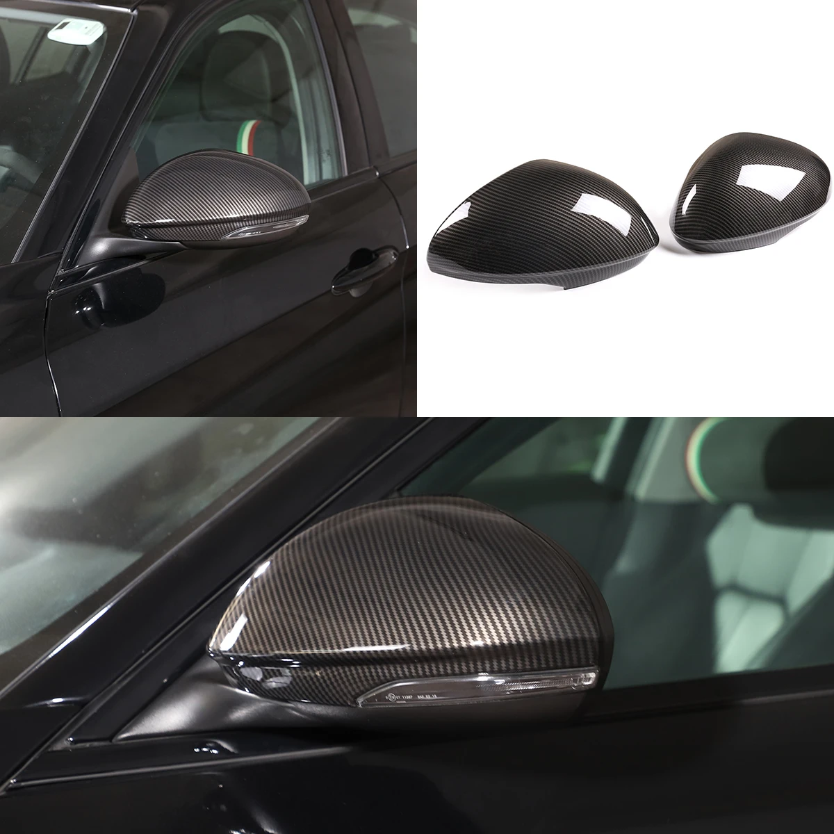 For Alfa Romeo Giulia/stelvio 2017-2024 carbon fiber car rearview mirror protective cover exterior accessories auto accessories