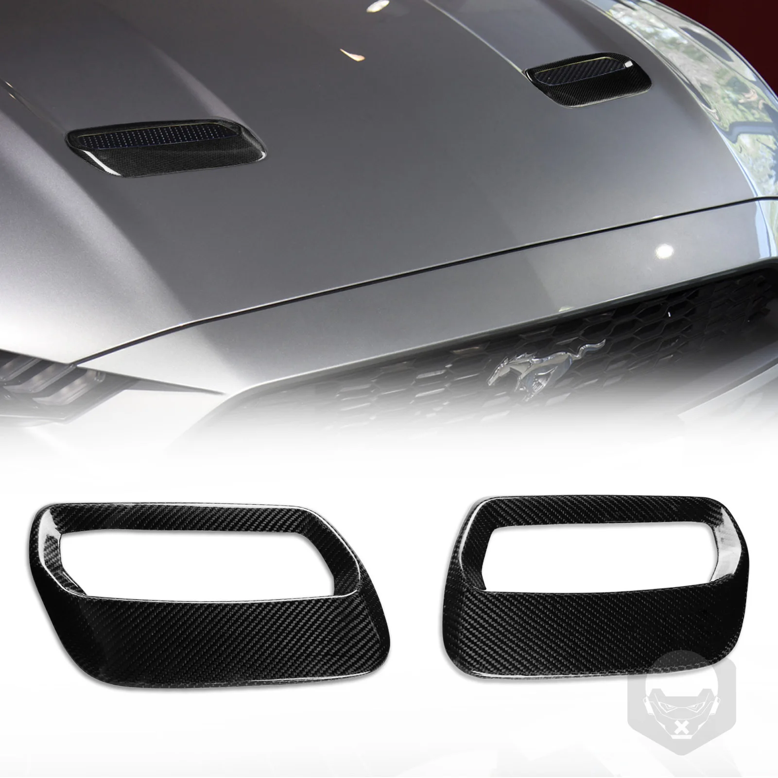 

Suitable for Ford Mustang Mustang machine cover out trend decorative sticker real carbon fiber modified auto parts