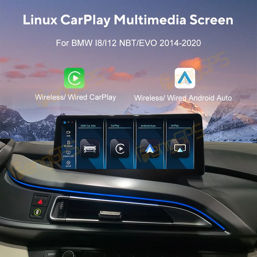 10,25-дюймовая беспроводная система Carplay Android Auto Linux для BMW I8 I12 2014-2020 NBT EVO Автомобильный радиоприемник HiCar FM DSP WIFi GPS Задняя камера