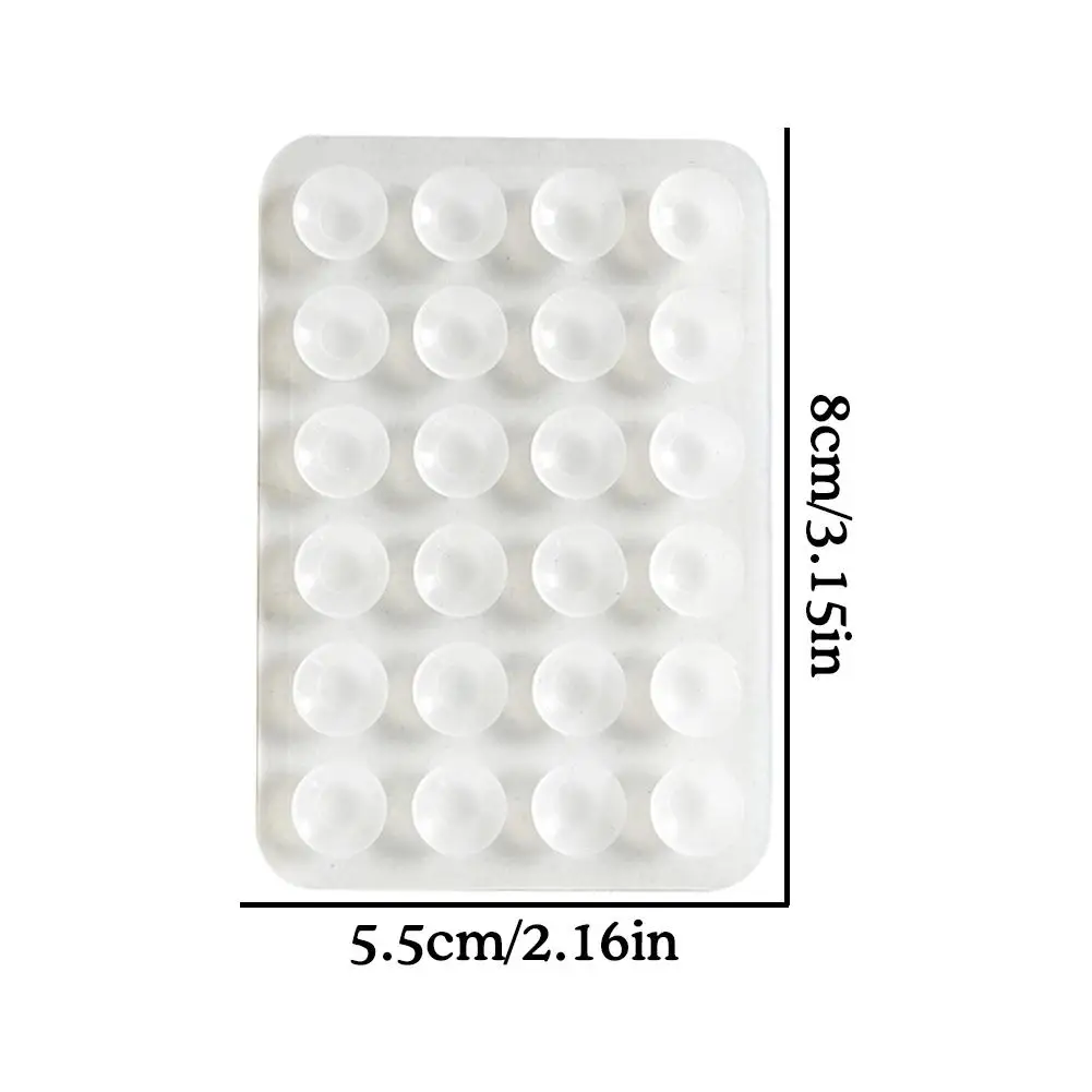 Transparent Suction Cup Silicone Phone Backed Sticker Suction Pad Phone Holder Backed Adhesive Rubber Sucker Pad For Fixed Pad