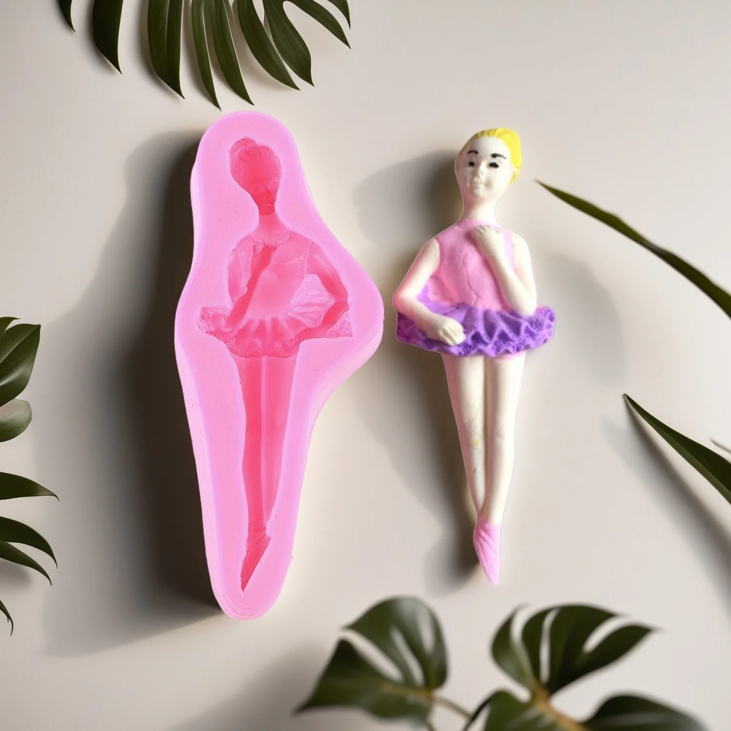 Silicone Girl Mold Ballet DIY Gypsum Soap Aromatherapy Molds Fondant Chocolate Sugarcraft Clay