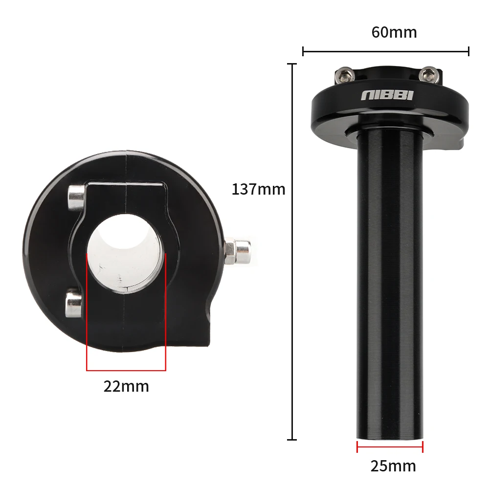 NIBBI دراجة نارية CNC خنق تويست المقود القبضات 180 سنتيمتر خنق كابل خنق مقبض مجموعة ل GY6 محرك سكوتر الترابية دراجة #6