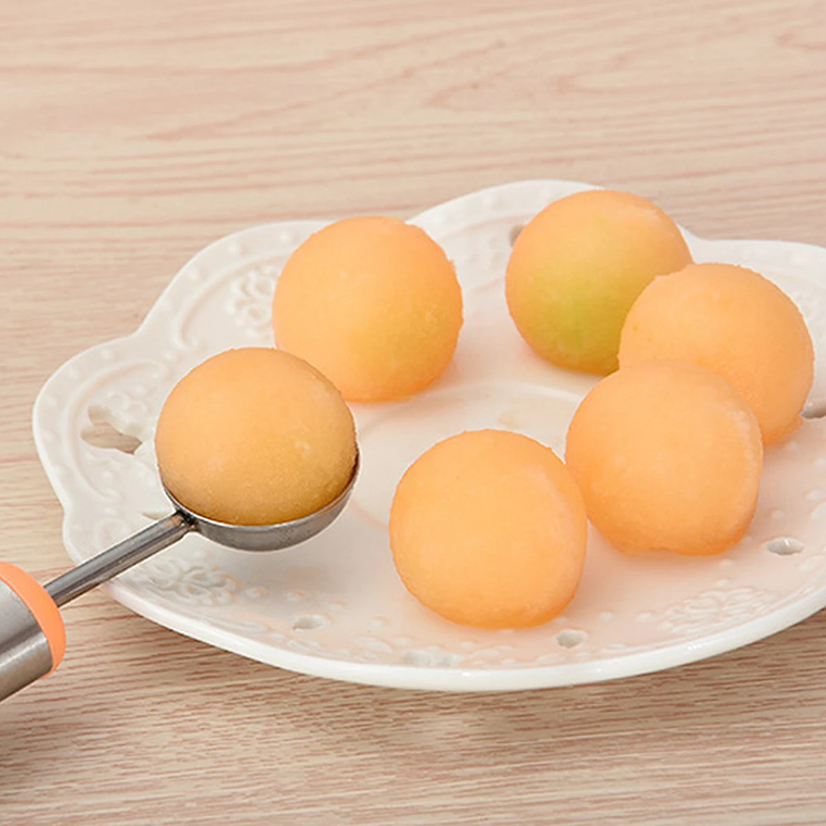 

Stainless Steel Fruit Scoop Scooper Tool Carving Spoon for Melon Apples Potatoes Cheese Ice Cream Food Safe Kitchen