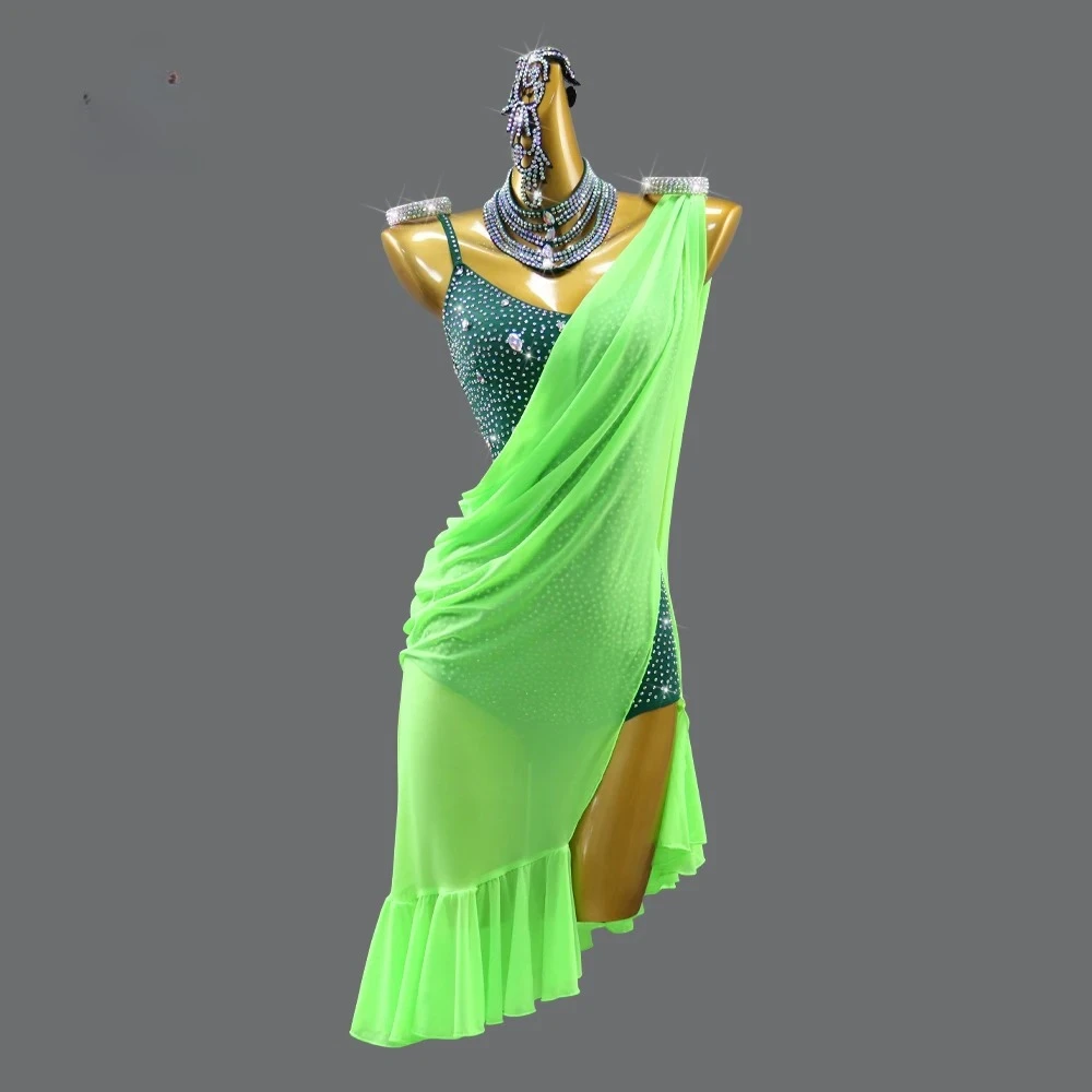 Women Sexy Dress Latin Dance Wear 2026 Girls Party Costume Stage Clothes Competition Sport Prom Suit New Samba Evening Dancewear