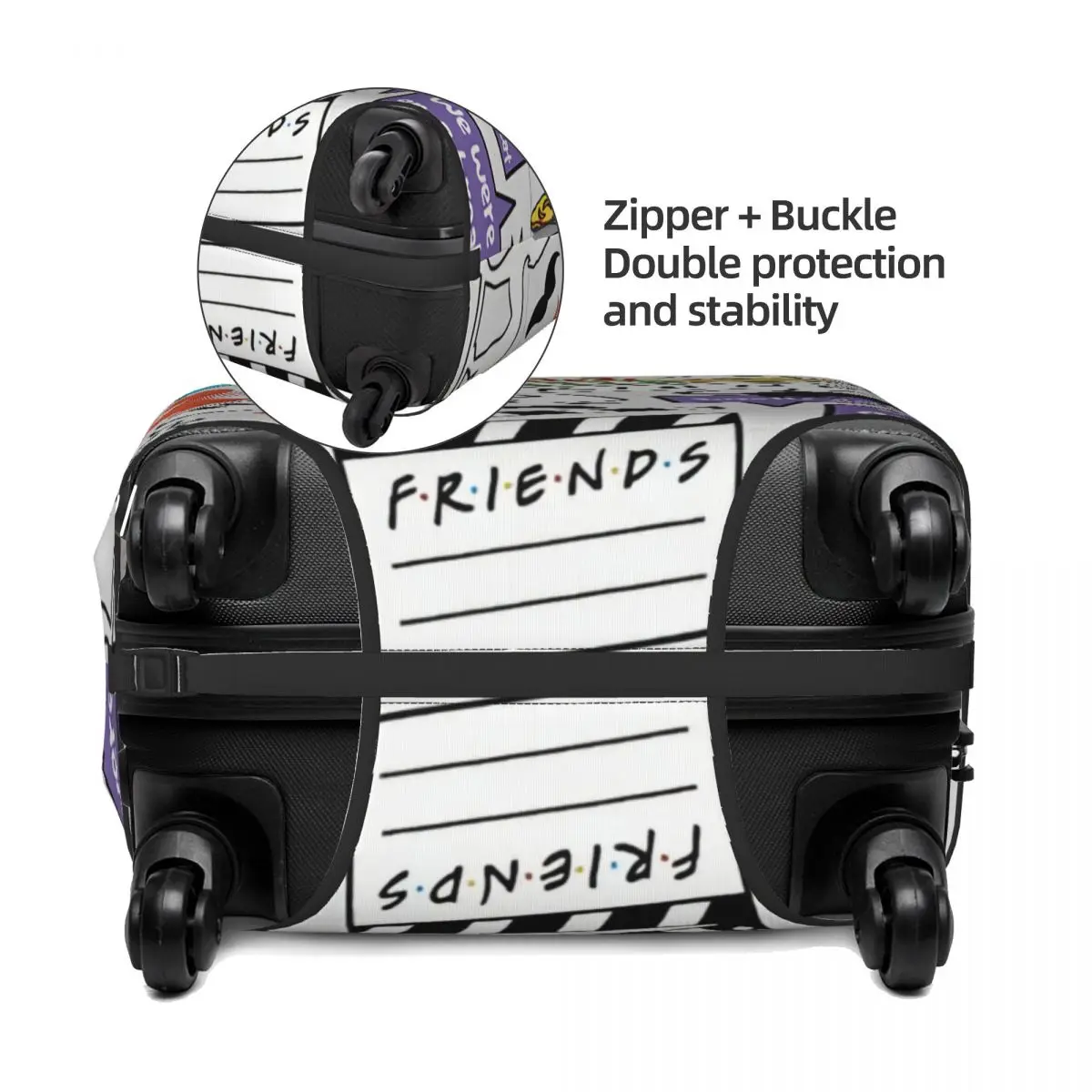 Friends Tv Show Print Luggage Protective Dust Covers Elastic Waterproof 18-32inch Suitcase Cover Travel Accessories