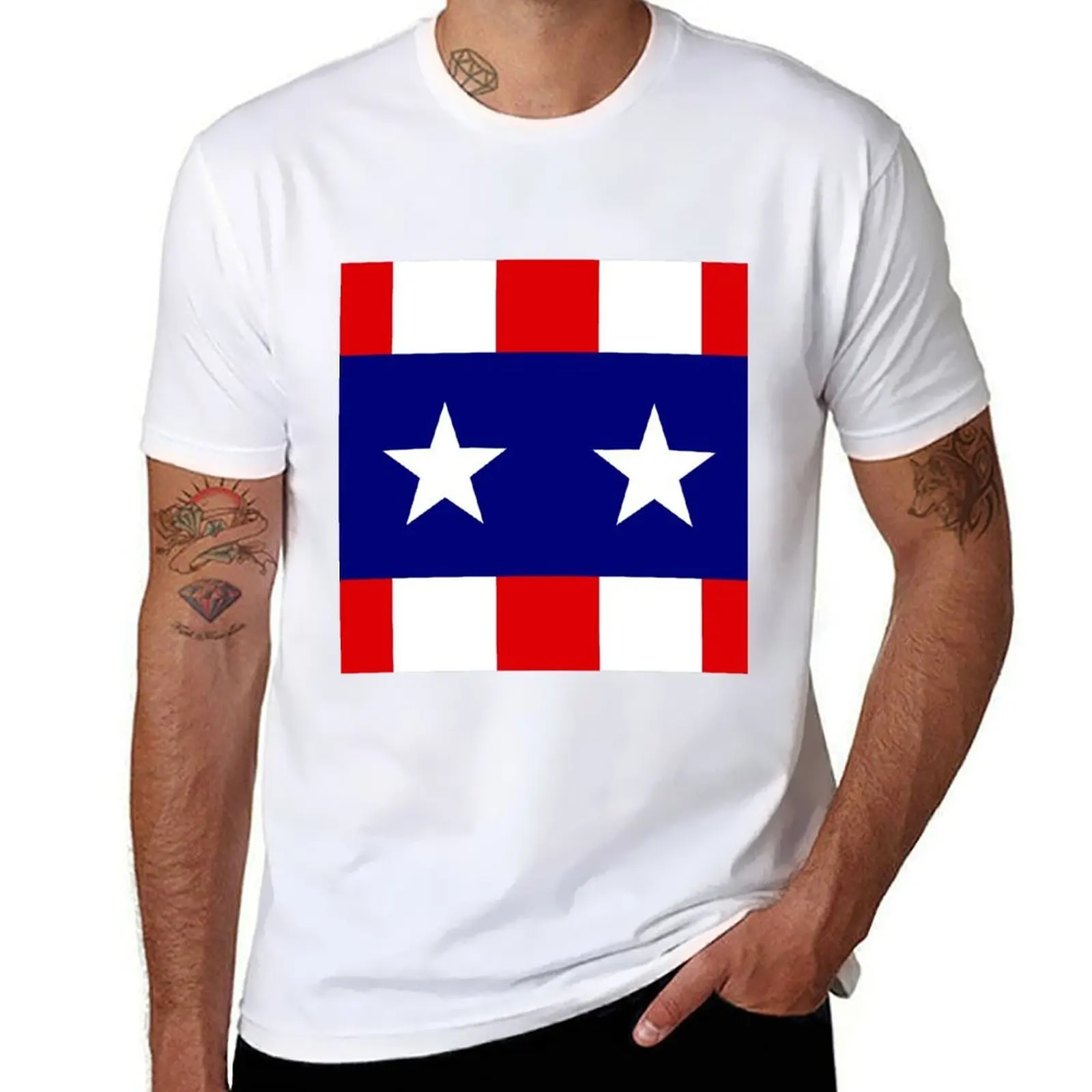 

Patriotic Stars and Stripes on Tops, Shirts, Skirts, Dresses T-Shirt man t shirts for men t shirt man plain T-Shirt