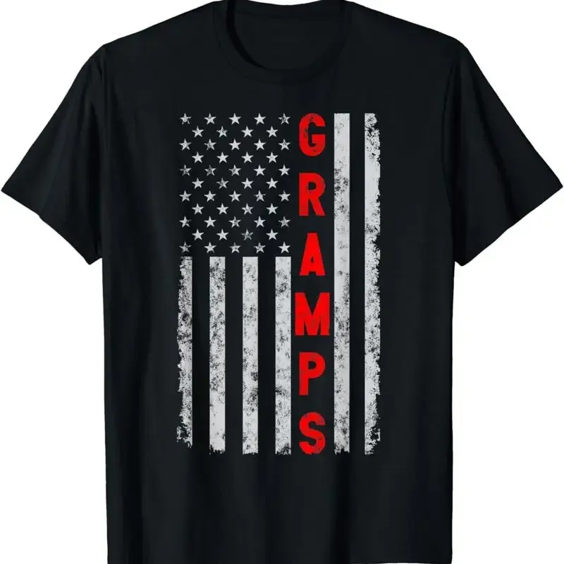 Funny Fathers Day Vintage Patriotic American Flag T Shirt